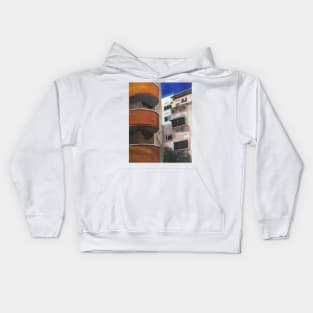 Tel Aviv, Yard In Shadows Kids Hoodie